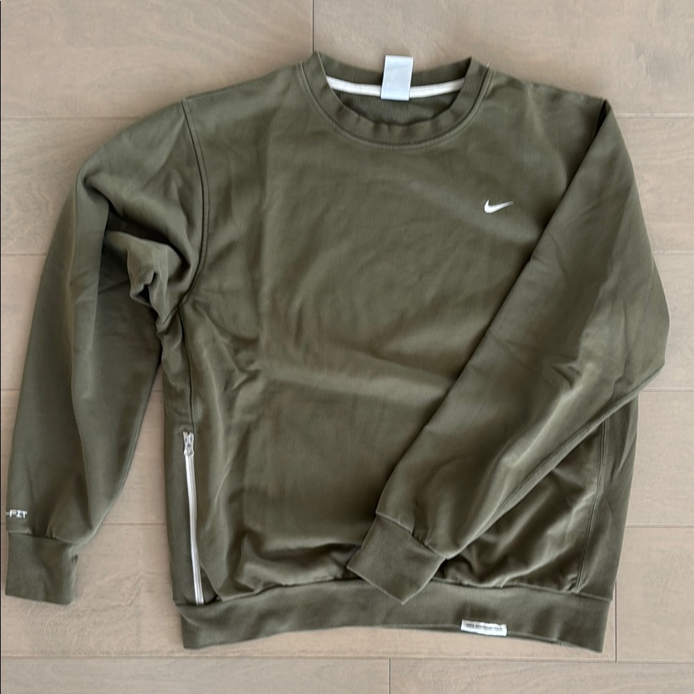 Nike Men's Khaki Crewneck Sweater